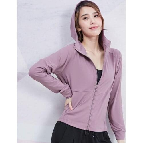 Windbreaker Jacket Women Yoga Running Clothes Spring Summer Leisure Loose Sports Quick-Drying Breathable Training Gym Sportswear