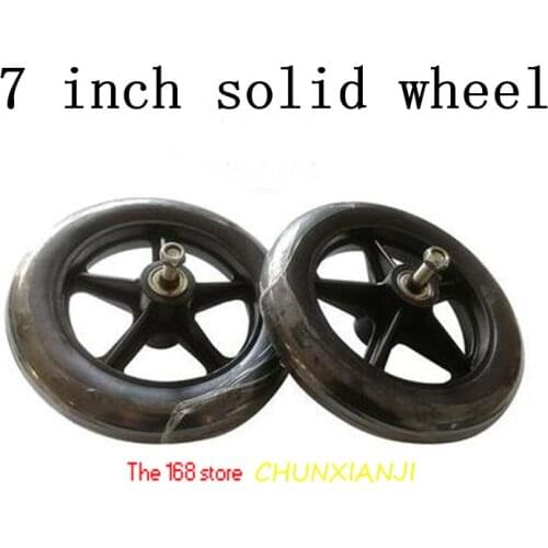 High Quality 7 Inch Solid Wheel Tyre 7"tubeless Wheel Ture Universal Wheel Parts Wheelchair Wheel Front Small Wheel