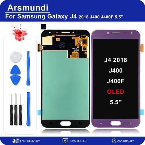 5.5'' J4 OLED For Samsung Galaxy J4 2018 J400 J400F LCD Screen Display J400F/DS Touch Screens Replacement Adjustable Brightness