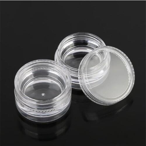 10pcs Small Jar 2.5g Rhinestone Nail Glitter Empty Jar Bottle Make UP Cream Powder Round Container Screw Cap Refillable Bottles