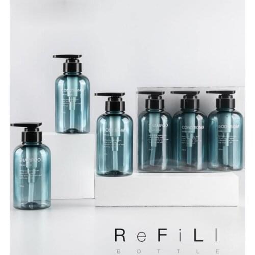 3pc/set Lotion Pump Bottle Large Capacity 300ml 500ml Bathroom Supplies Packaging Shampoo Shower Gel Hair Conditioner Container