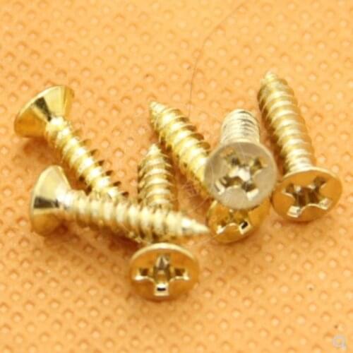 500pcs steel with brass gloden colour Cross flat Head Phillips Self-tapping Screw M2 M2.3 M2.6 M3 M3.5 M4