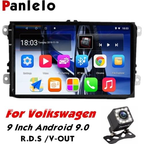 Panlelo S9 Plus 9 inch Autoradio For VW Car Android 9 GPS Navigation Car Stereo Android 9 Radio Multimedia Player For Golf Polo