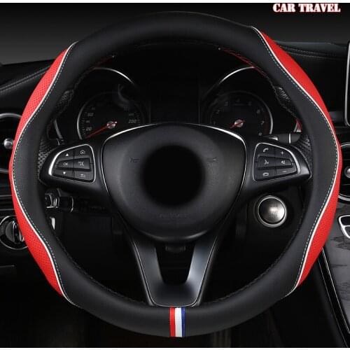 CAR TRAVEL Leather Car Steering Wheel Cover For Opel Astra J G Insignia Zafira a b Corsa d Mokka Vivaro Meriva
