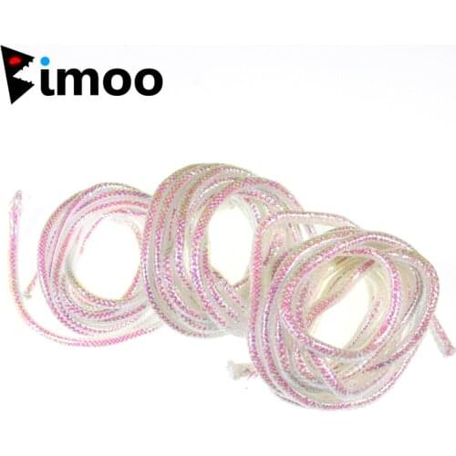 Bimoo 2m/pack 3mm 4mm 5mm Pearl E-Z Minnow Maylor Braid Tube Fly Tying Minnow Body Durable Flash Fly Fishing Material