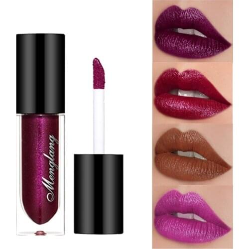 Brand 8 Color Waterproof Glitter Liquid Lipstick Long Lasting Shining Lip Gloss Easy To Color Women Sexy Lips Makeup Cosmetics