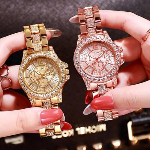 Fashion Ladies Watch Three Eyes Casual Steel Band Watch Top Luxury Brand Ladies Casual Ladies Bracelet Crystal Watch