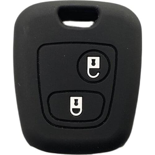 Silica Gel Car Key Case Cover For Peugeot 206 207 107 106 306 307 406 407 2button Key Case Cover