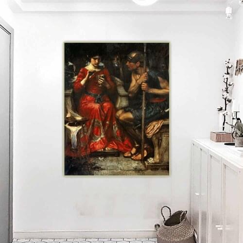 Citon William Waterhouse《Jason and medea》Canvas Art Oil Painting Artwork Poster Picture Wall Decor Home Living room Decoration