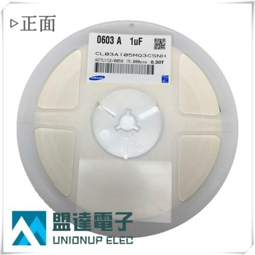 CL03A105MQ3CSNH CL03A105MP3CSNH CL03A105MO3NRNH 0201 1uF(105) ±20% 6.3V 10V 16V Ceramic chip capacitor 0201 1UF 6.3V 20