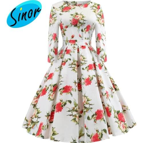 Grand dress dress S retro mid-sleeve prints for 40th summer 2021