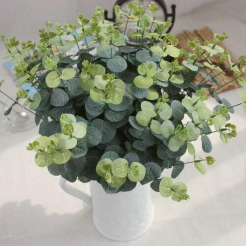 Artificial eucalyptus leaf Green plant branches Flower arranging accessories money leaves SF47180