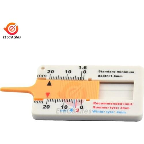 Measure Tool Measurement Supplies 0-20mm Indicator Metalworking Auto Car Tyre Tread Depth Meter Depth Gauge Page Motorcycle