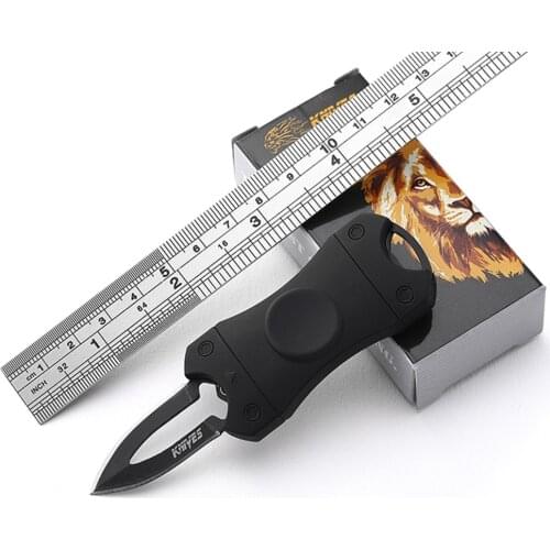 Mini pocket gyro knives outdoor survival practical hand tool stainless steel blade folding knives couteau pliant Metal Toy Hot t