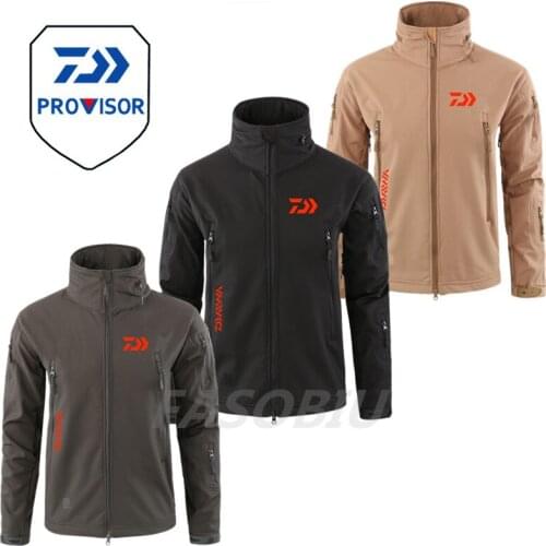 2021 Daiwa Clothing Fishing Clothing Men Autumn Winter WaterProof Jacket Hiking Hunting Clothes For Men Hooded Fishing Shirts