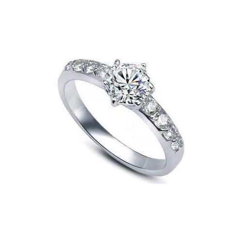 New Arrival Hot Sell Ladies Wedding Rings 925 Sterling Silver Shiny Zircon Finger Ring Jewelry Wholesale Gift Drop Shipping