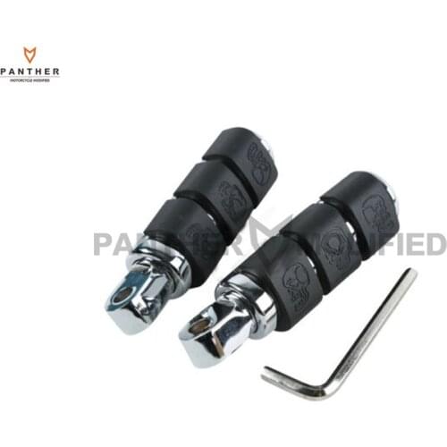 Skull styling Motorcycle Front Foot Rest Footpegs case for Suzuki Intruder 1400 boulevard S83 marauder 800 1995-2006