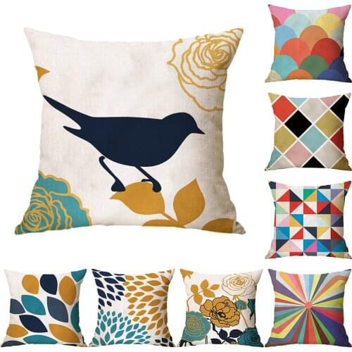 Nordic Colorful Cushion Cover for Sofa Office Home Decor Geometric Pillow Case Outdoor Camping Car Throw Pillow Cover 45x45cm