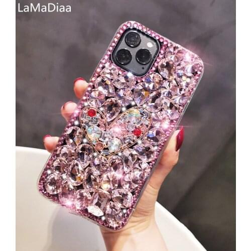 Luxury 3D Color Diamond Case Rhinestone Bling Phone Cover Fundas Coque For Samsungj3 j5 j7 2016 2017 j7 Prime j4 j6 j8 2018