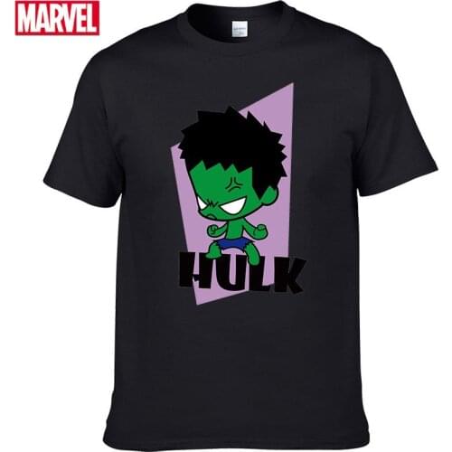 Marvel The Avengers Hulk T-shirt Comfortable Breathable 100% cotton Fashion clothes for teens Summer Tops Mens t-shirt #154