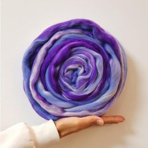 Wool Blended Wool Roving 50g Merino Mixed Hand Dyed Wool Top Art Needle and Wet Felting Supplies Needle Felting Diy Wool (NO.20)