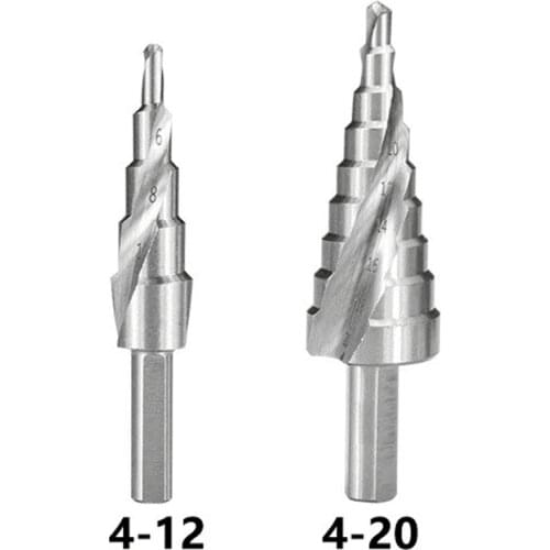 3Pcs/set HSS 4241 Step Drill 4-12 4-20 4-32 Drilling PowerTool For Metal Wood Hole Cutter Core Drilling Tools Set New