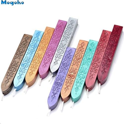 Mogoko Fire Manuscript Sealing Seal Wax Sticks with Wicks Cord Wick Sealing Wax For Postage Letter Retro Vintage Wax Seal Stamp