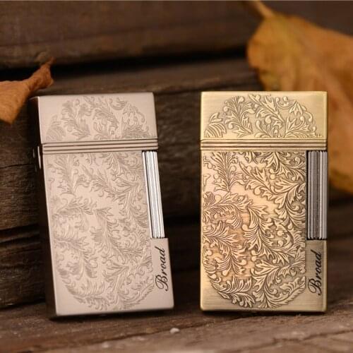 Ultrathin Riches honour flowers Personalized grinding wheel Butane inflatable gas Cigarette lighter men women cool Boutique Gift