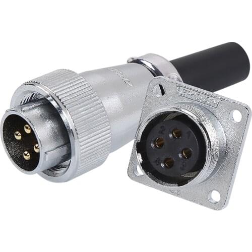 ZHQCN WS20 TQ+Z Waterproof Industry Socket Plug M20 Soldering Wire to Board Panel Mount Electronics Connector 2 3 4 5 7 9 12 Pin