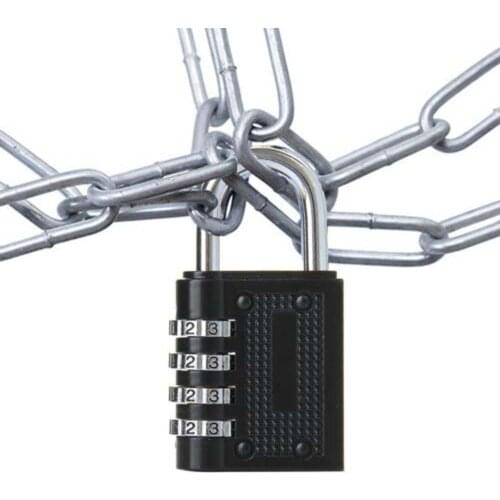 High Quality Padlock Solid Brass Lock 4 Dial Digit Combination Password Secret Code for Gym Outdoor Locker Case Padlock