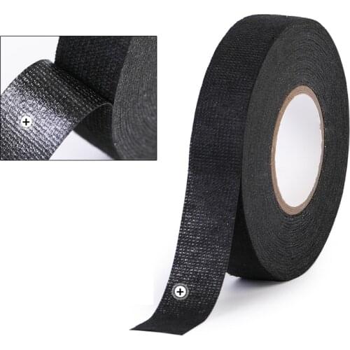 1pc Heat-resistant Adhesive Cloth Fabric Tape For Car Auto Cable Harness Wiring Loom Protection Width 9/15/19/25/32MM Length 15M