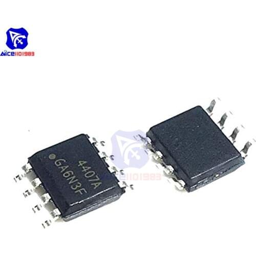 Diymore 10PCS/Lot IC Chips AO4407AL AO4407A AO4407 4407A 4407 SOP8 30V 12A P-Channel MOSFET Integrated Circuits