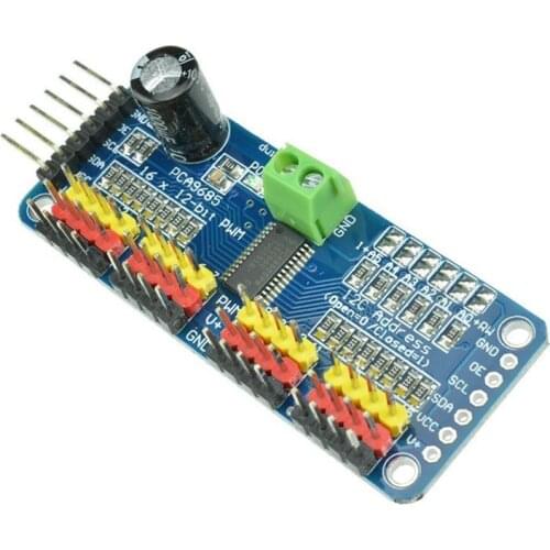 16 Channel PWM/Servo Driver IIC interface-PCA9685 for arduino or Raspberry pi shield module servo shield