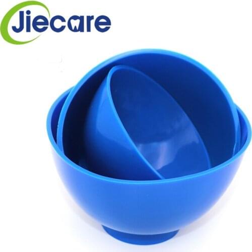 3pcs/Set Dental Rubber Mixing Bowl Plastic Lab Silicon Bowl For Oral Hygiene Tool Blue