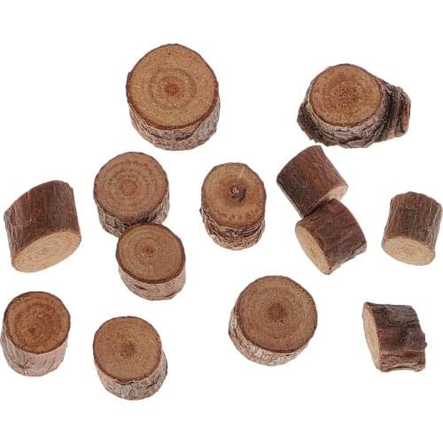50 Pieces Unfinished Wood Round Log Slices Wooden Shape Pieces for DIY Wood Craft