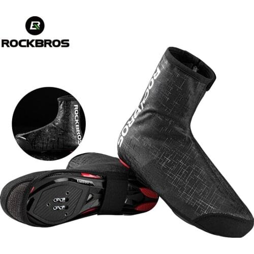 ROCKBROS Cycling Shoes Cover Reflective Waterproof Bike Overshoes Cycle Shoe Cover Mens Women Mtb Road Bicycle Rain Shoe Covers