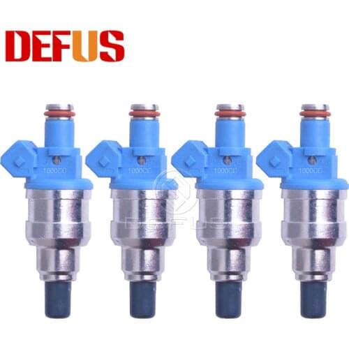 4 PCS DEFUS 1000CC Nozzle High Flow Volume Injection Fuel Injector For Racing Modified Cars B16 B18 B20 D16 D18 F22 H22 H22A