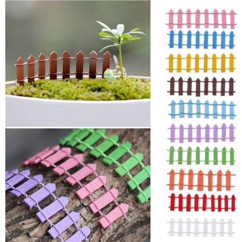 Wooden Fence Mini Fairy Garden Micro Dollhouse Pot Bonsai Terrarium DIY Craft G6