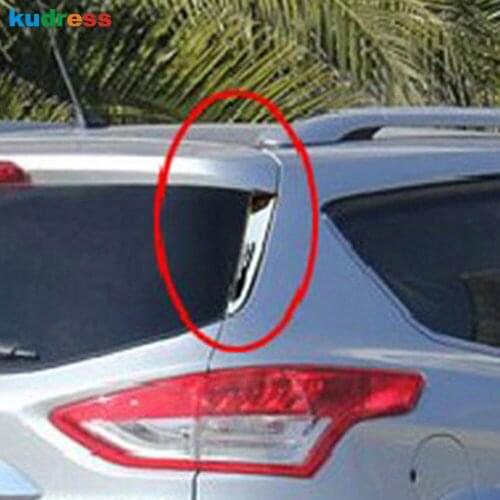 For Ford Kuga Escape 2013 2014 ABS Chrome Car Styling Rear Trunk Window Side Triangle Decoration Moulding Cover Trims 2pcs