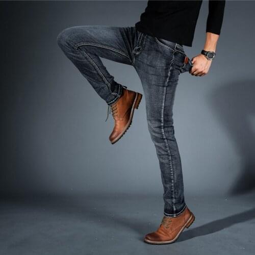 Thin Summer Denim Jeans Taper Zipper Fly Black Blue Casual Skinny Jeans For Men 2020 New