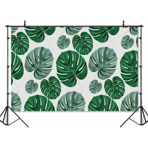 Thin vinyl summer tropical tree leaves party kids Banner Backgrounds Printed Professional Indoor Photographic studio Backdrop