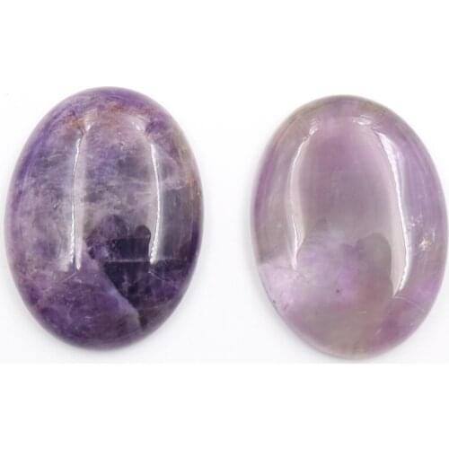 YJXP 30x40mm Natural Stone Crystal Beads Oval Quartz Reiki Accessories Fit DIY Pendant or Other Jewelry