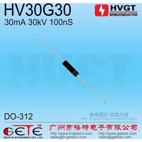 HVGT,High voltage diode 30KV, HV30G30, Silicon rectifier diode ,30mA 30KV 100ns, Fast recovery, HVRT300,High frequency, 10pcs