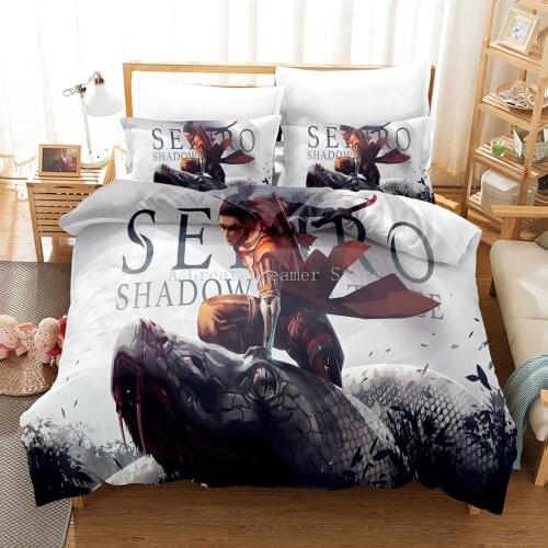 Sekiro Shadows Die Twice Duvet Cover Set With Pillowcase Bedroom Decoration For Kids Boys Gift Game Comforter Bedding Set