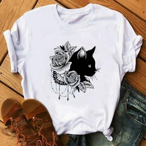 Cats 3D Printed T Shirt Women 2021 O-Neck Cartoon Women Tee Shirt Summer Top Tee Casual Graphic Tee Short Sleeve T-Shirts