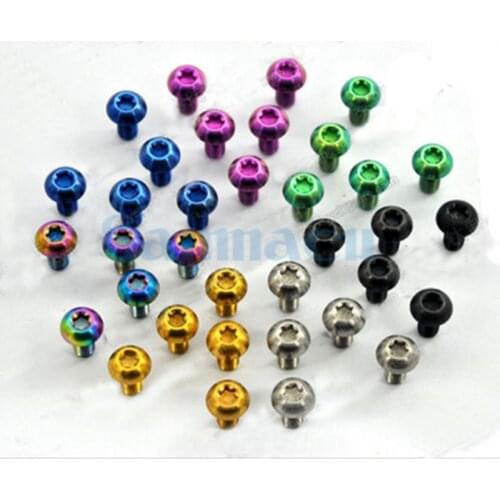 LOT6 M5 Thread Length 10mm/12mm GR5 Titanium Bike Torx T25 Head Screw Disc Brake Rotor Bolts