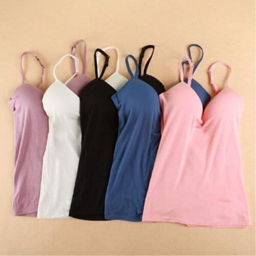 New Summer Women Tank Tops Sexy V-Neck Padded Tanks Tops Strap Camisole Vest Solid Sexy Women Tops NQ803881