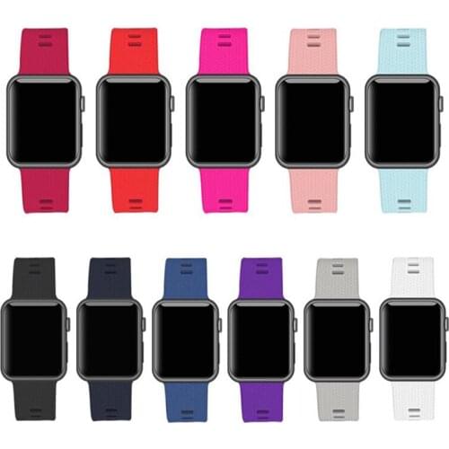 Soft Silicone Band for Apple Watch Series 6 5 4 3 2 1 SE 38MM 42MM Rubber Watchband Strap for iWatch 3 4 5 40MM 44MM
