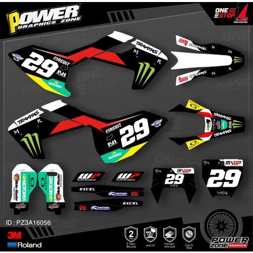 PowerZone Custom Team Graphics Decals 3M Stickers Kit For Husqvarna Sticker 2016-18 TC FC TX FX FS 2017-19 TE FE 125-450cc 56