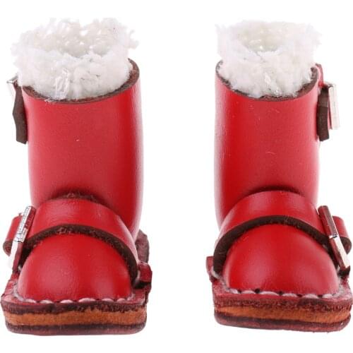 12 Inch Dolls Shoes Flat Buckle Boots For 12 '' Neo Blythe Pullip Doll